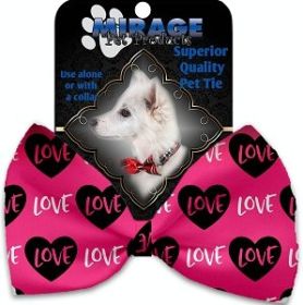 Pink Love Pet Bow Tie