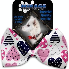 Mixed Hearts Pet Bow Tie