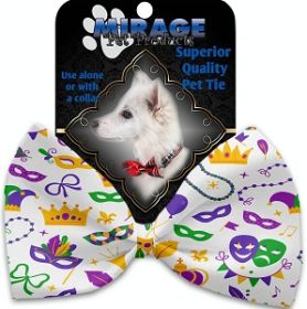 Mardi Gras Masks Pet Bow Tie