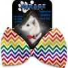 Rainbow Chevron Pet Bow Tie