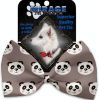 Grey Pandas Pet Bow Tie