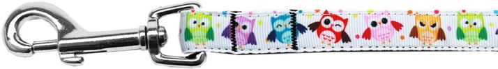 Bright Owls Nylon Ribbon Pet Leash 5/8 inch wide 6Ft Lsh