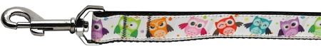 Bright Owls Nylon Ribbon Collars 1 wide 4ft Leash