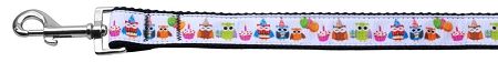 Party Owls Nylon Ribbon Pet Leash 1 wide 6ft