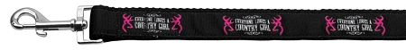 Country Girl Nylon Ribbon Pet Leash 1 wide 4ft