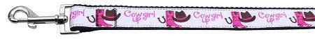 Cowgirl Up Nylon Ribbon Pet Leash 1 wide 6ft