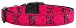 Girls Rock Nylon Ribbon Dog Collars Large