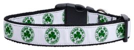 Kiss Me - I'm Irish Nylon Ribbon Dog Collars Large