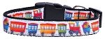 Trains Ribbon Dog Collars Large