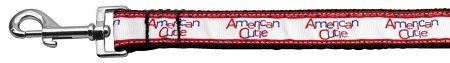 American Cutie Ribbon Pet Leash 1 wide 4ft