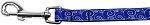 Blue and White Swirly Nylon Ribbon Pet Leash 5/8 inch wide 4Ft Lsh