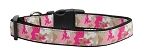 Pink Camo Nylon Collar Medium