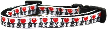 I Heart NY Ribbon Dog Collar Sm