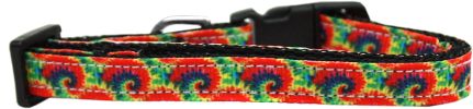 Tie Dye Nylon Ribbon Dog Collar XS