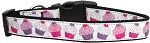 Pink and Purple Cupcakes Dog Collar Medium