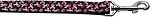 Pink Ribbons on Black Nylon Dog Leash 3/8 inch wide 6ft Long