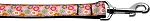 Pink Spring Flowers Nylon Dog Leash 3/8 inch wide 4ft Long