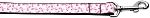 Pink Ribbons on White 1 inch wide 6ft long Leash