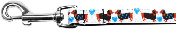 Doxie Love Nylon Ribbon Pet Leash 5/8 inch wide 6Ft Lsh