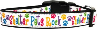 Shelter Pets Rock Nylon Dog Collars Large