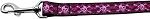 Hot Pink Plaid Skulls Nylon Dog Leash 3/8 inch wide 4ft Long