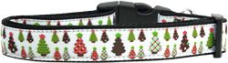 Designer Christmas Trees Nylon Dog Collars Large