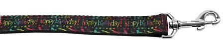 Happy Birthday Nylon Dog Leash 3/8 inch wide 4ft Long