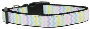 Spring Chevron Nylon Dog Collar Medium Narrow