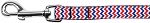 Patriotic Chevrons Nylon Ribbon Pet Leash 5/8 inch wide 4Ft Lsh