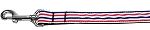 Patriotic Stripes Nylon Dog Leash 6 Foot