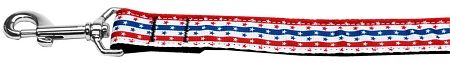 Stars in Stripes Nylon Dog Leash 6 Foot