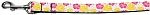 Pink and Yellow Hibiscus Flower Nylon Dog Leash 4 Foot