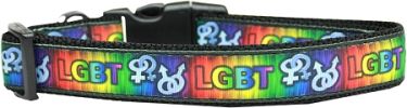 LGBT Nylon Dog Collar Large