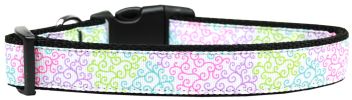 Summer Swirls Nylon Dog Collar Large