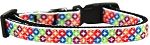 Bright Diamonds Nylon Ribbon Dog Collar Sm