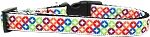 Bright Diamonds Nylon Ribbon Dog Collar Medium Narrow