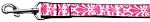 Damask Bright Pink Nylon Dog Leash 3/8 inch wide 4ft Long