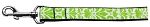 Damask Lime Green Nylon Dog Leash 3/8 inch wide 4ft Long