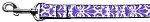 Damask Purple Nylon Dog Leash 3/8 inch wide 4ft Long