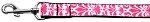 Damask Nylon Dog Leash 4 Foot Bright Pink