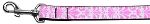 Damask Nylon Dog Leash 6 Foot Light Pink