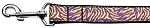 Purple and Yellow Tiger Stripes Nylon Dog Leash 3/8 inch wide 4ft Long