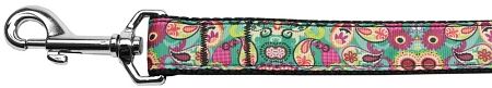 Turquoise Paisley Nylon Dog Leash 3/8 inch wide 4ft Long