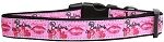 Believe in Pink Nylon Dog Collar Large