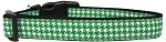 Emerald Green Houndstooth Nylon Dog Collar Large