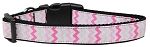 Sweet Chevrons Nylon Dog Collar Medium Narrow