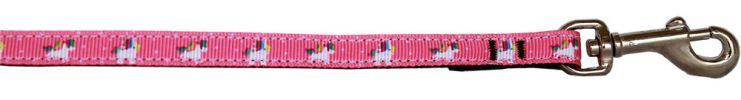 Pink Unicorn Nylon Pet Leash 3/8in by 6ft