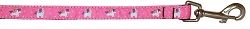 Pink Unicorn Nylon Pet Leash 5/8in by 6ft