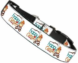 Happy Camper Nylon Dog Collar LG