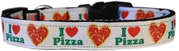 Pizza Party Nylon Dog Collar MD